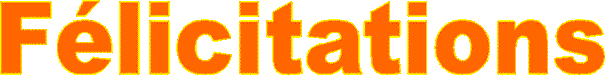 F&eacute;licitations